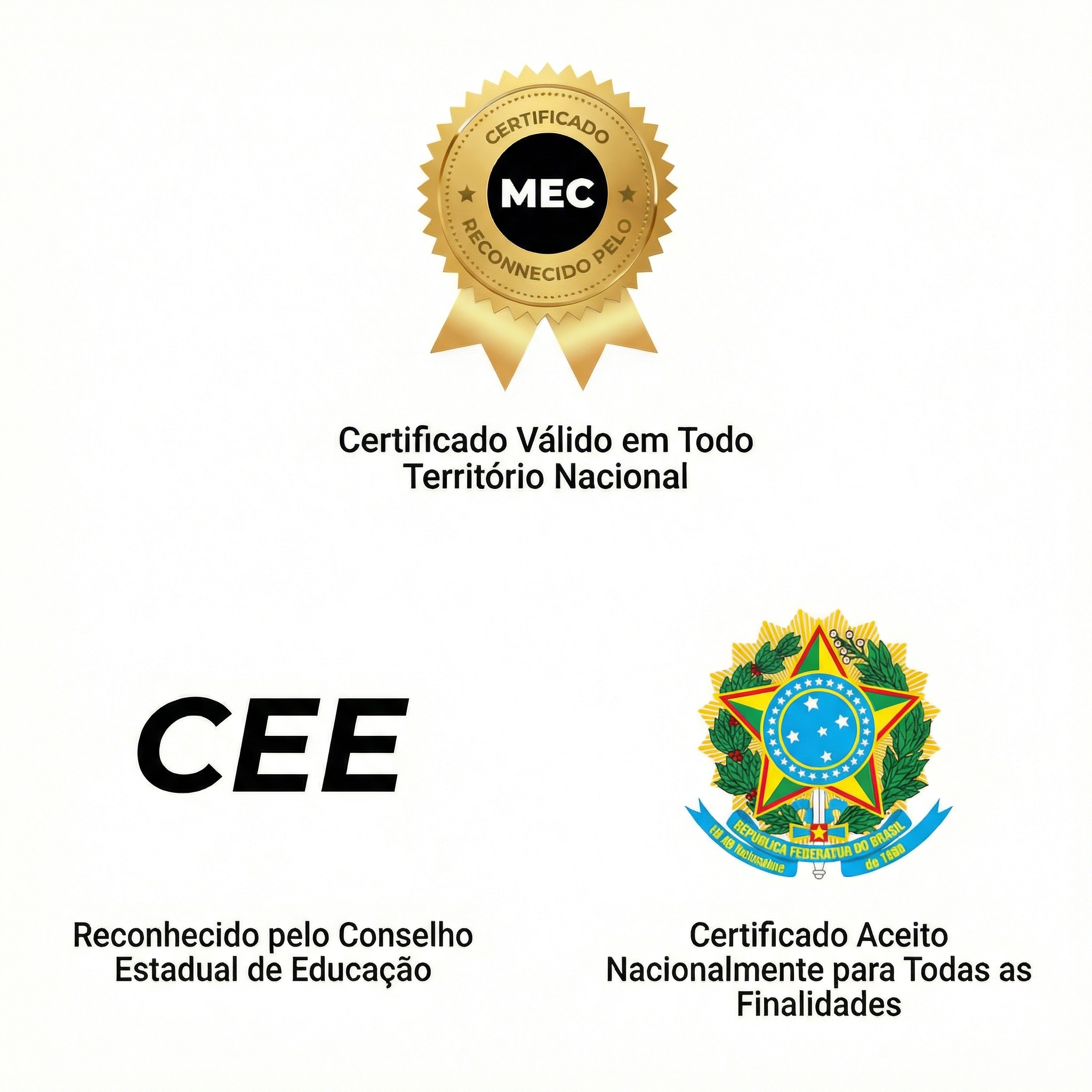 Certificados e selos de reconhecimento